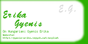 erika gyenis business card